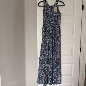 Michael Kors Blue Floral Maxi Dress NWT | Small